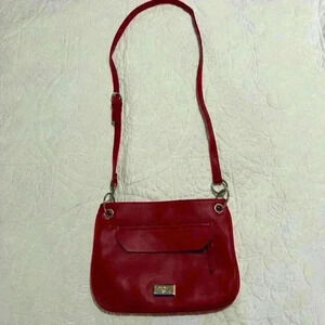 Nine West Red Faux‎ Leather Cross Body Bag